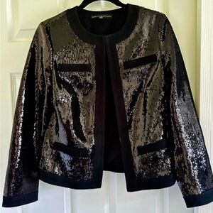 White House Black Market Black Sequin Blazer